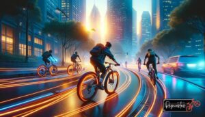 Joven montado en Bicicleta