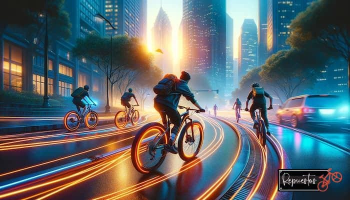 Joven montado en Bicicleta